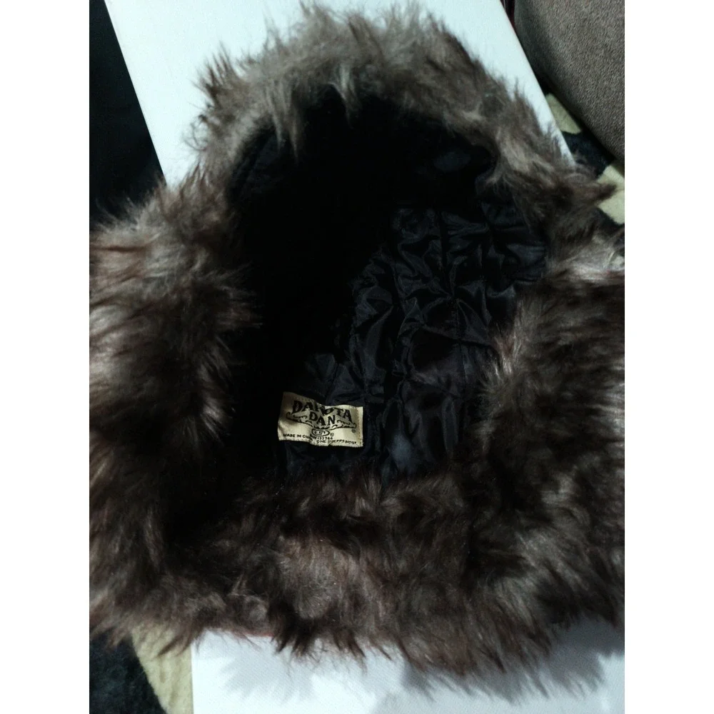 Dakota Dan Red Black PlaidTrapper Hat – Faux Fur Lined Winter Aviator Cap